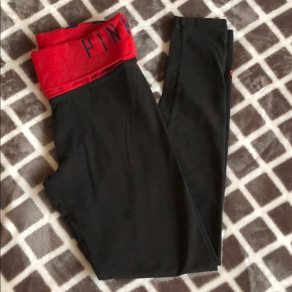PINK Victoria's Secret Pants - Victoria Secret Pink Red Sox Leggings
